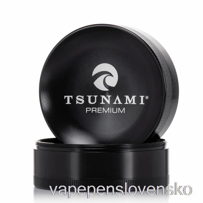 Tsunami 2,95inch 4-dielna Zapustená Horná Brúska čierna (75mm) Vape Shop Bratislava